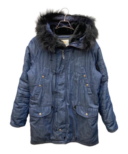 ALPHA（アルファ）ALPHA (アルファ) LEE (リー) N-3B デニムフライトジャケット インディゴ サイズ:LARGEの古着・服飾アイテム