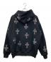 Unknown london (アンノウンロンドン) Cross Rhinestone Zip Up Hoodie ブラック サイズ:L：8000円