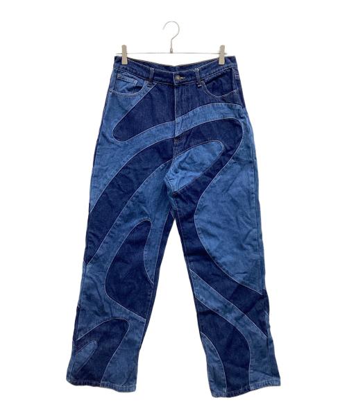 Jaded London（ジェイデッドロンドン）Jaded London (ジェイデッドロンドン) デザインデニムパンツ インディゴ サイズ:76cmの古着・服飾アイテム