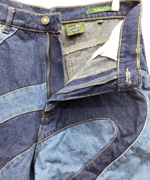 Jaded London（ジェイデッドロンドン）Jaded London (ジェイデッドロンドン) デザインデニムパンツ インディゴ サイズ:76cmの古着・服飾アイテム