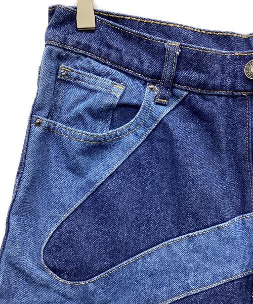 Jaded London（ジェイデッドロンドン）Jaded London (ジェイデッドロンドン) デザインデニムパンツ インディゴ サイズ:76cmの古着・服飾アイテム