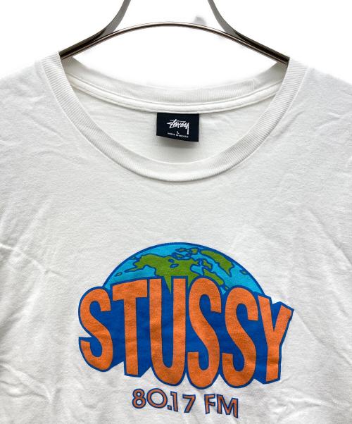 stussy（ステューシー）stussy (ステューシー) プリントTシャツ ホワイト サイズ:Lの古着・服飾アイテム