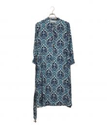 WEEKEND Max Mara（ウィークエンド マックスマーラ）の古着「シルク総柄ワンピース」｜ブルー