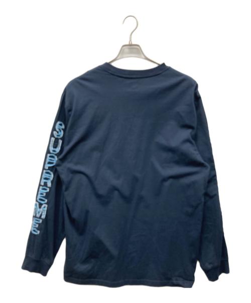 SUPREME（シュプリーム）Supreme (シュプリーム) 袖ロゴ長袖Tシャツ ネイビー サイズ:Lの古着・服飾アイテム