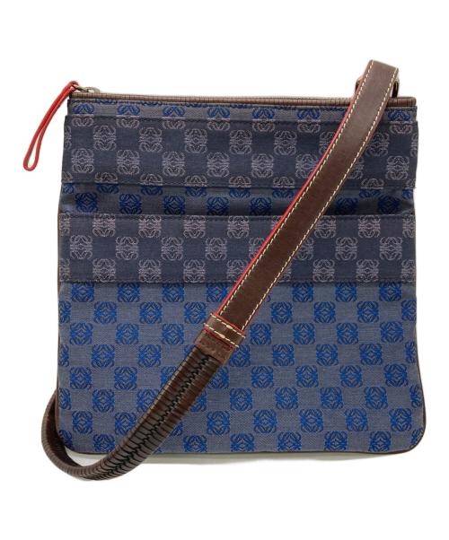 LOEWE（ロエベ）LOEWE (ロエベ) アナグラムショルダーバッグ ネイビーの古着・服飾アイテム