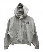 NIKE×stussyナイキ×ステューシー）の古着「Washed Fleece Zip Hoodie」｜グレー