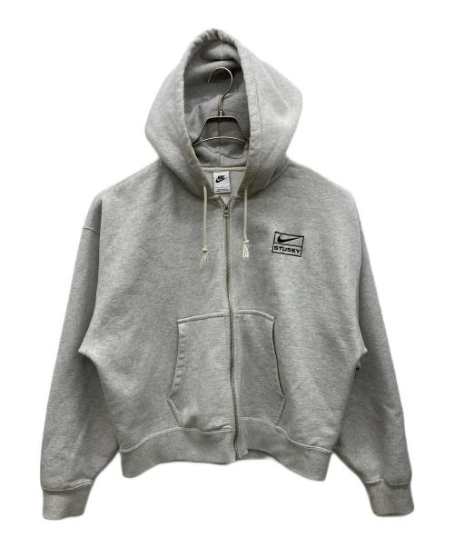 NIKE（ナイキ）NIKE (ナイキ) stussy (ステューシー) Washed Fleece Zip Hoodie グレー サイズ:Lの古着・服飾アイテム