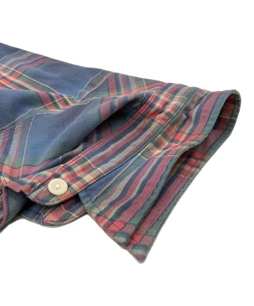 RRL（ダブルアールエル）RRL (ダブルアールエル) 長袖チェックシャツ ブルー×ピンク サイズ:Lの古着・服飾アイテム