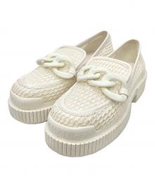 ARMANI EXCHANGE（アルマーニ エクスチェンジ）の古着「メッシュチャンキーソールローファー」｜ホワイト