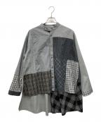 TORI-TO×BEAMS BOYトリト×ビームスボーイ）の古着「アシンメトリーシャツブラウス」｜グレー