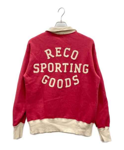 WAREHOUSE（ウエアハウス）WAREHOUSE (ウエアハウス) 2トーン 襟付き ハーフジップ スウェット レッド サイズ:40の古着・服飾アイテム