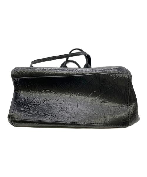 CHARLES & KEITH（チャールズアンドキース）CHARLES & KEITH (チャールズアンドキース) リンクルドエフェクト ダブルトップハンドルトート ブラックの古着・服飾アイテム