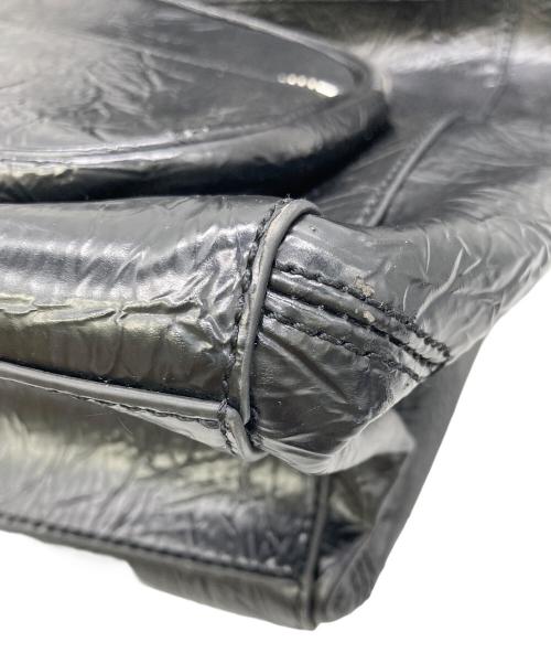 CHARLES & KEITH（チャールズアンドキース）CHARLES & KEITH (チャールズアンドキース) リンクルドエフェクト ダブルトップハンドルトート ブラックの古着・服飾アイテム