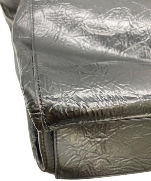 CHARLES & KEITH（チャールズアンドキース）CHARLES & KEITH (チャールズアンドキース) リンクルドエフェクト ダブルトップハンドルトート ブラックの古着・服飾アイテム