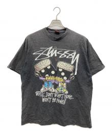 stussy（ステューシー）の古着「00s プリントTシャツ」｜ブラック