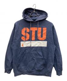 stussy（ステューシー）の古着「両面プリントパーカー」｜ネイビー