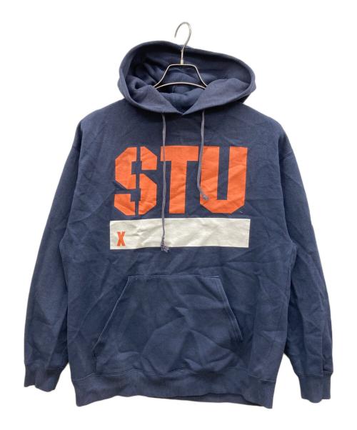 stussy（ステューシー）stussy (ステューシー) 両面プリントパーカー ネイビー サイズ:Lの古着・服飾アイテム