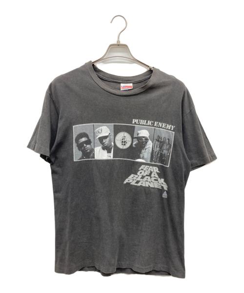 Hanes（ヘインズ）Hanes (ヘインズ) ラップTシャツ ブラック サイズ:L/G(42-44)の古着・服飾アイテム