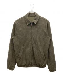 RALPH LAUREN（ラルフローレン）の古着「千鳥格子レーヨンハリントンジャケット」｜ブラウン