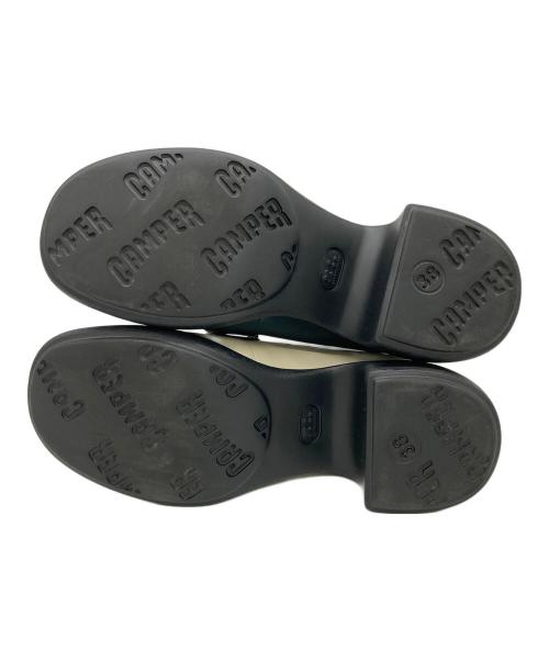 CAMPER TWINS（カンペール ツインズ）CAMPER TWINS (カンペール ツインズ) ローファー ベージュ×グリーン サイズ:38の古着・服飾アイテム