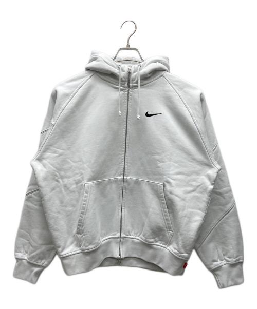 NIKE（ナイキ）NIKE (ナイキ) Supreme (シュプリーム) 25SS Zip Up Hooded Sweatshirt ホワイト サイズ:Sの古着・服飾アイテム