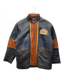 KARL KANI（カールカナイ）の古着「レーシングレザージャケット」｜グレー