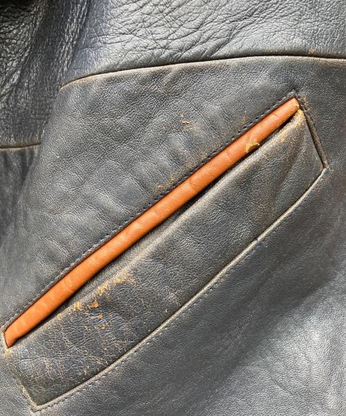 KARL KANI（カールカナイ）KARL KANI (カールカナイ) レーシングレザージャケット グレー サイズ:表記無しの古着・服飾アイテム