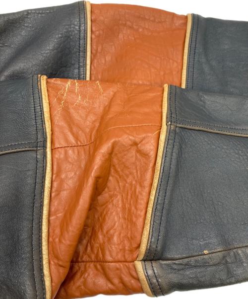 KARL KANI（カールカナイ）KARL KANI (カールカナイ) レーシングレザージャケット グレー サイズ:表記無しの古着・服飾アイテム