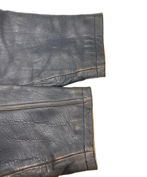 KARL KANI（カールカナイ）KARL KANI (カールカナイ) レーシングレザージャケット グレー サイズ:表記無しの古着・服飾アイテム