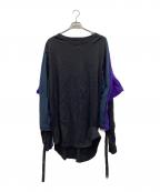 FACETASMファセッタズム）の古着「LAYER LONG SLEEVE TEE」｜ブラック