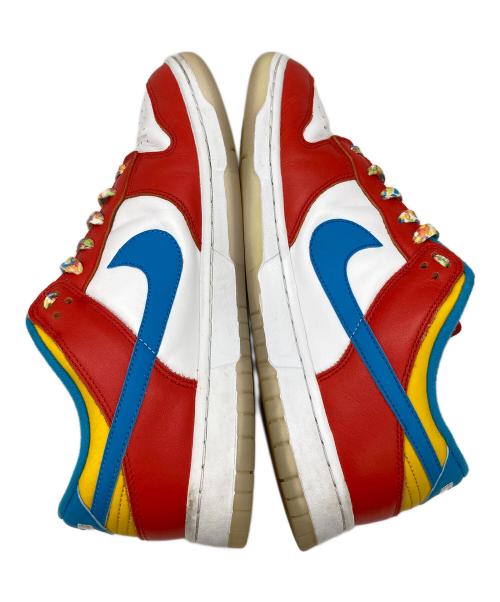 NIKE（ナイキ）NIKE (ナイキ) LEBRON JAMES (レブロンジェームズ) FRUiTY PEBBLES (フルーティーペブルス) DUNK LOW QS レッド×ブルー サイズ:UK9の古着・服飾アイテム