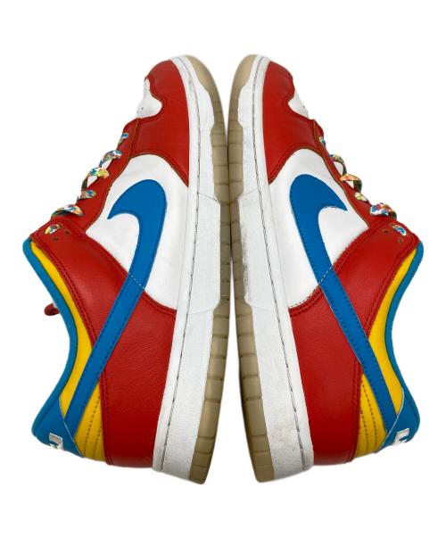 NIKE（ナイキ）NIKE (ナイキ) LEBRON JAMES (レブロンジェームズ) FRUiTY PEBBLES (フルーティーペブルス) DUNK LOW QS レッド×ブルー サイズ:UK9の古着・服飾アイテム