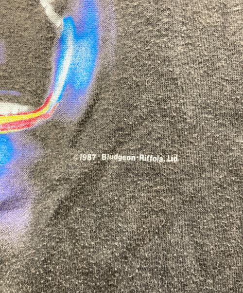 HANDTEX（ハンドテックス）HANDTEX (ハンドテックス) 80sラグランバンドTシャツ DEF LEPPARD HYSTERIA ホワイト×ブラック サイズ:LARGEの古着・服飾アイテム