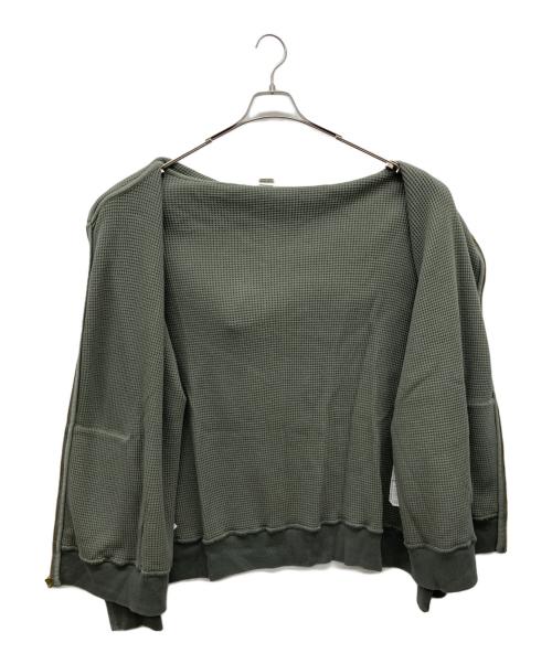Khakis（カーキス）khakis (カーキス) FADED WAFFLE FULL ZIP HOODIE カーキ サイズ:4の古着・服飾アイテム