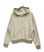 KHAKIS2020カーキス）の古着「FADED WAFFLE FULL ZIP HOODIE」｜ベージュ
