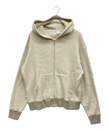 KHAKIS2020（カーキス）の古着「FADED WAFFLE FULL ZIP HOODIE」｜ベージュ
