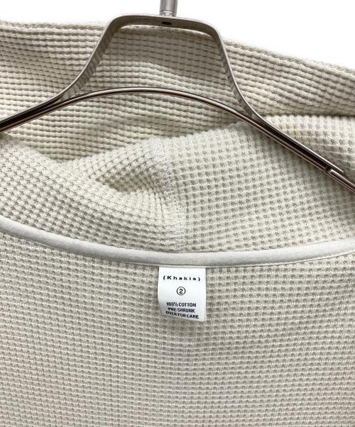KHAKIS2020（カーキス）KHAKIS2020 (カーキス) FADED WAFFLE FULL ZIP HOODIE ベージュ サイズ:2の古着・服飾アイテム