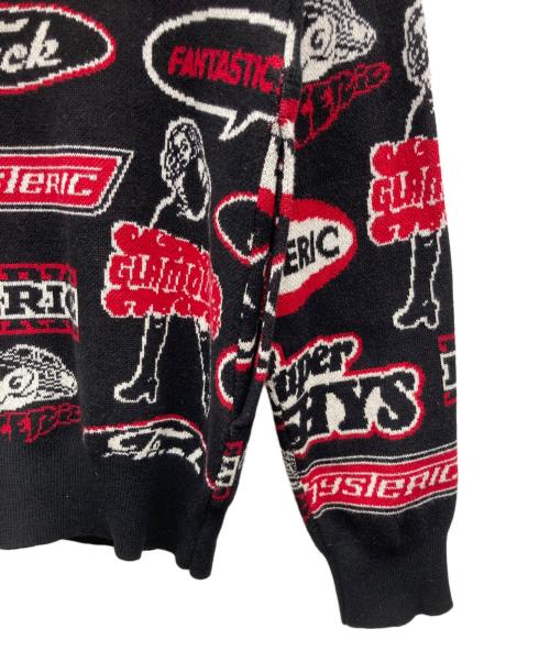 Hysteric Glamour（ヒステリックグラマー）Hysteric Glamour (ヒステリックグラマー) FANTASTIC BOX柄ジャカード ショート丈パーカー ブラック サイズ:FREEの古着・服飾アイテム