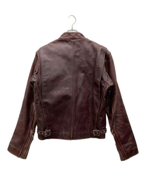 ART GLENHILL（アートグレンヒル）ART GLENHILL (アートグレンヒル) レザーライダースジャケット ブラウン サイズ:Lの古着・服飾アイテム