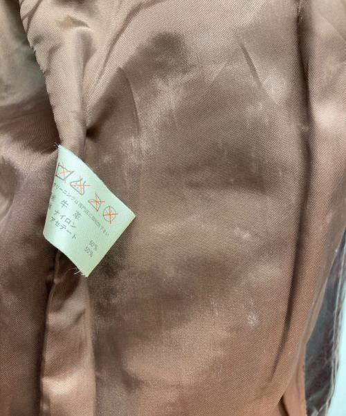 ART GLENHILL（アートグレンヒル）ART GLENHILL (アートグレンヒル) レザーライダースジャケット ブラウン サイズ:Lの古着・服飾アイテム