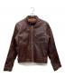 ART GLENHILL（アートグレンヒル）の古着「レザーライダースジャケット」｜ブラウン