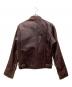 ART GLENHILL (アートグレンヒル) レザーライダースジャケット ブラウン サイズ:L：8000円