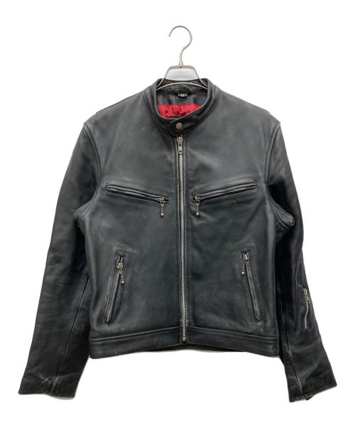 Liugoo Leathers（リューグーレザーズ）Liugoo Leathers (リューグーレザーズ) シングルライダースジャケット ブラック サイズ:LLの古着・服飾アイテム