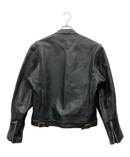 Liugoo Leathers（リューグーレザーズ）Liugoo Leathers (リューグーレザーズ) シングルライダースジャケット ブラック サイズ:LLの古着・服飾アイテム