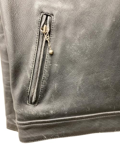 Liugoo Leathers（リューグーレザーズ）Liugoo Leathers (リューグーレザーズ) シングルライダースジャケット ブラック サイズ:LLの古着・服飾アイテム