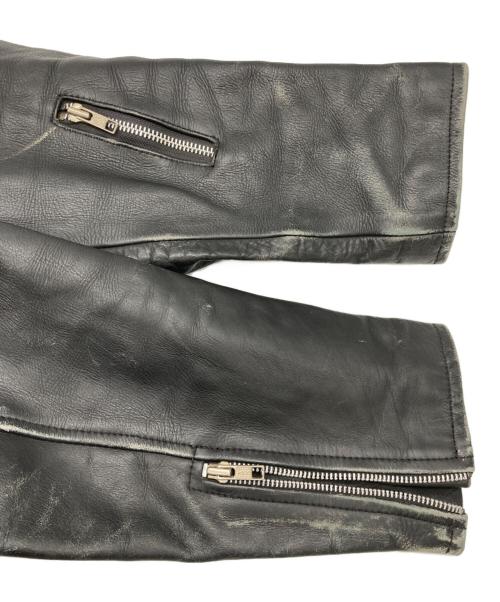 Liugoo Leathers（リューグーレザーズ）Liugoo Leathers (リューグーレザーズ) シングルライダースジャケット ブラック サイズ:LLの古着・服飾アイテム