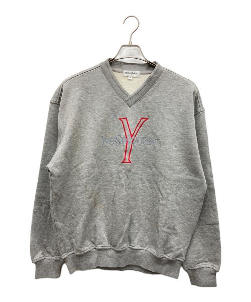 Yves Saint Laurent（イヴサンローラン）Yves Saint Laurent (イヴサンローラン) Vネックスウェット グレー サイズ:Mの古着・服飾アイテム