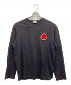 MONCLERモンクレール）の古着「ワッペン付き長袖tシャツ」｜ブラック