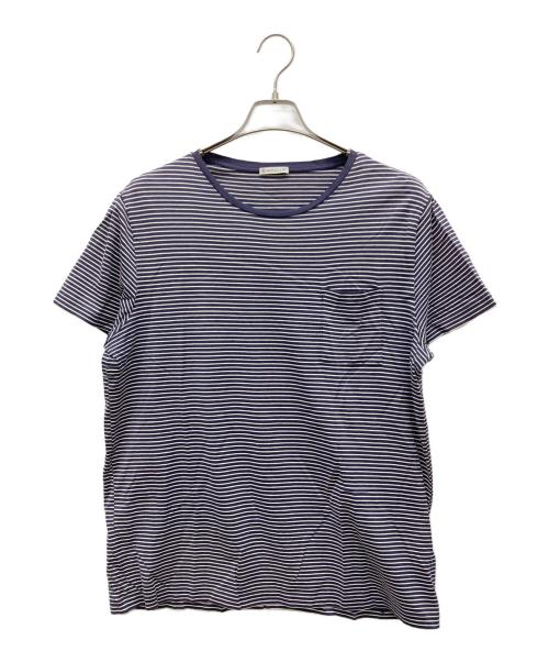 MONCLER（モンクレール）MONCLER (モンクレール) ボーダーTシャツ ネイビー サイズ:XLの古着・服飾アイテム