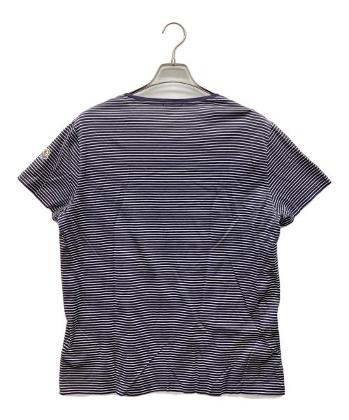 MONCLER（モンクレール）MONCLER (モンクレール) ボーダーTシャツ ネイビー サイズ:XLの古着・服飾アイテム